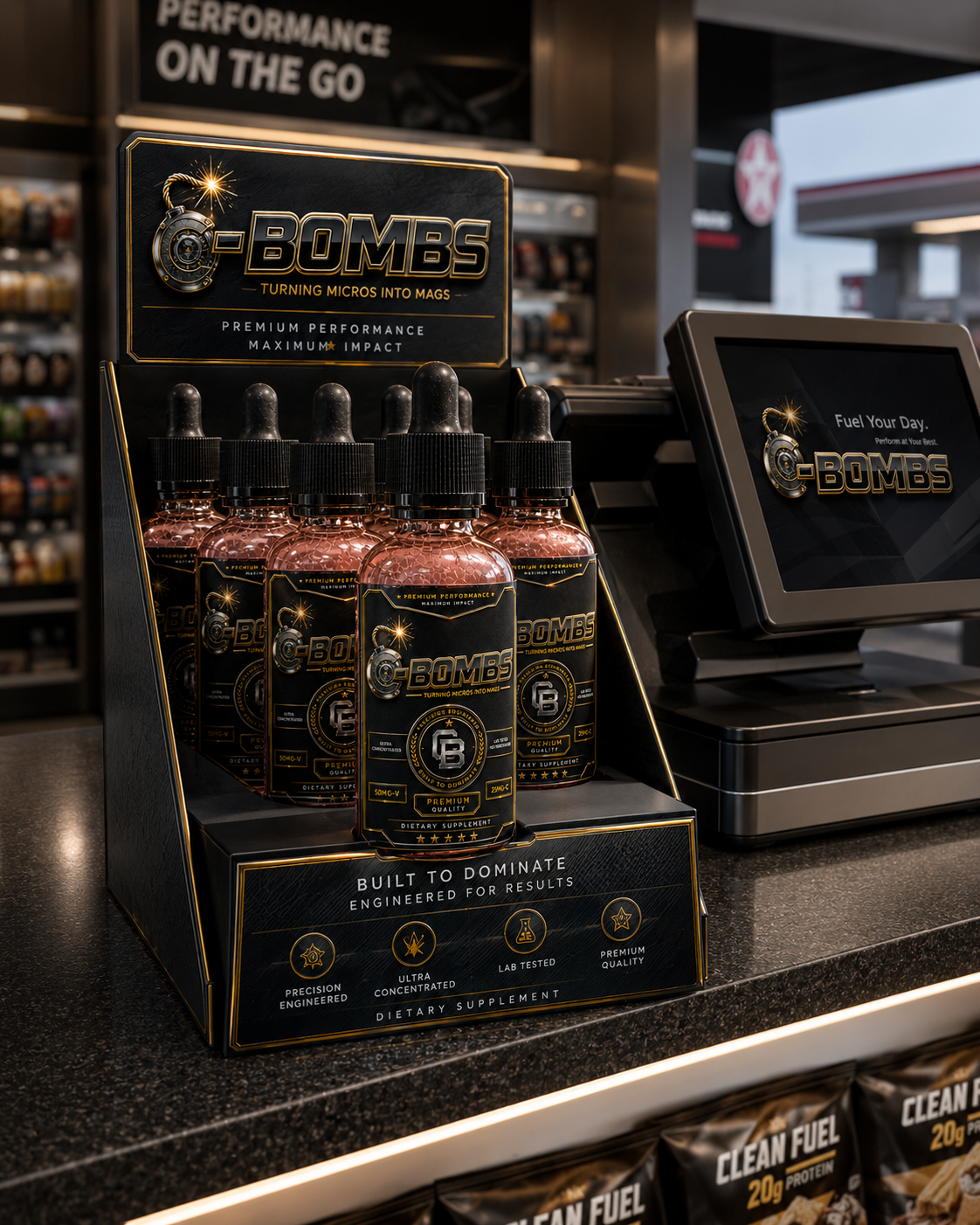 Gas Stations & Convenience Stores — C—BOMBS in-store placement