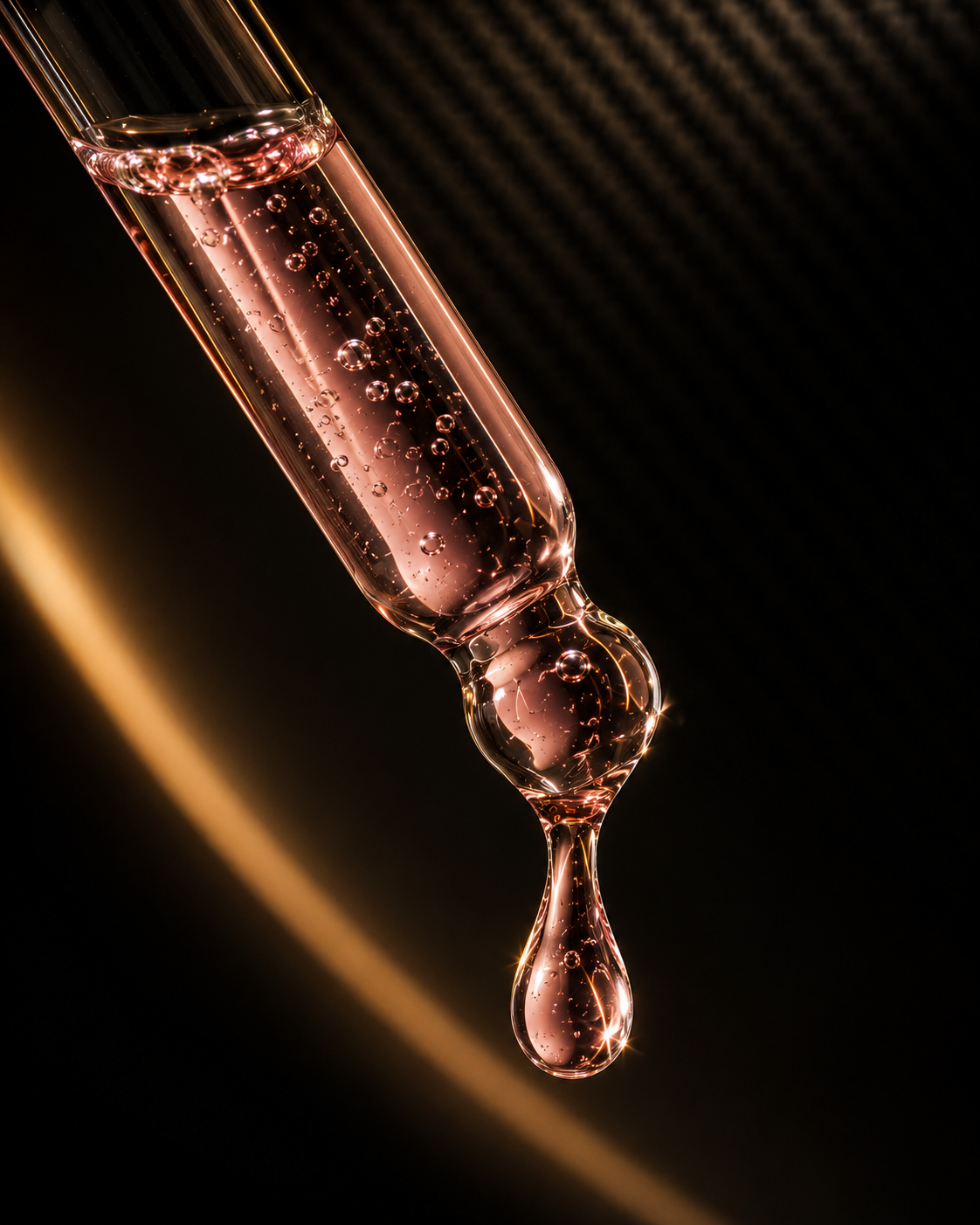 Macro close-up of the C—BOMBS bottle and dropper