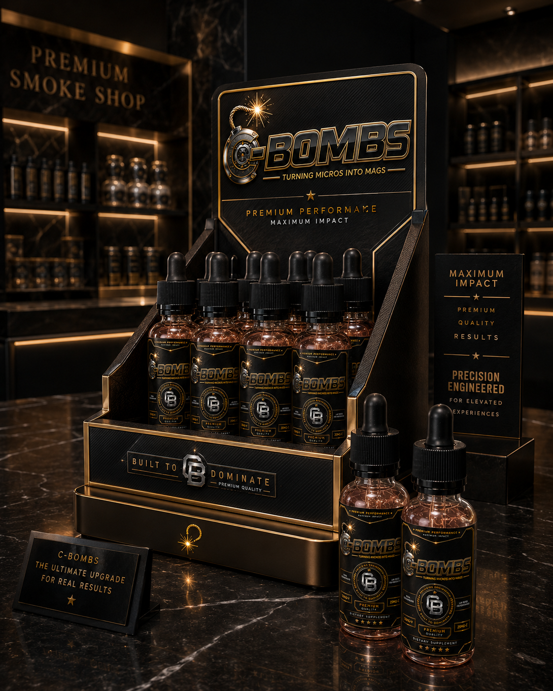 Smoke Shops & Vape Lounges — C—BOMBS in-store placement